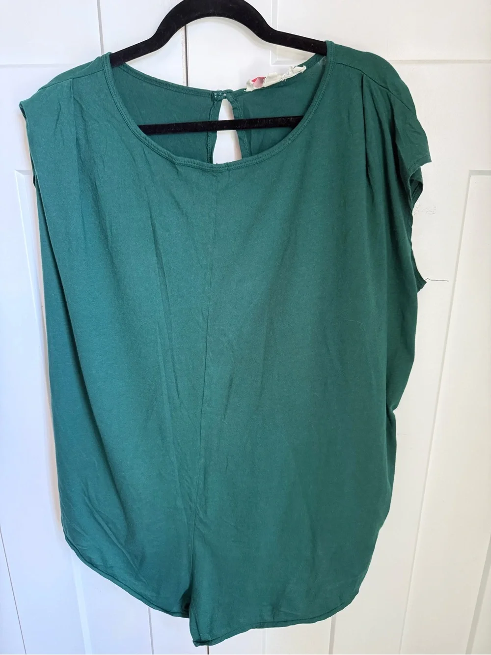 Free People Ice Cream Romper in a dark teal shade, XS fits oversized. EUC.